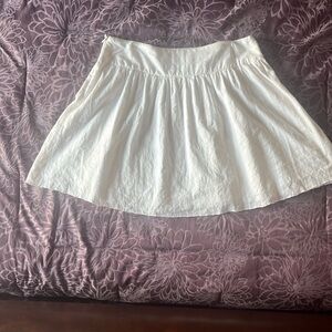 Guess White Textured Lined Skirt
